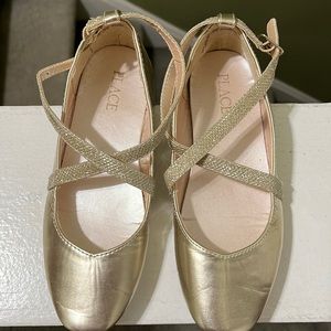 Girls Dress Shoes Gold Size 2